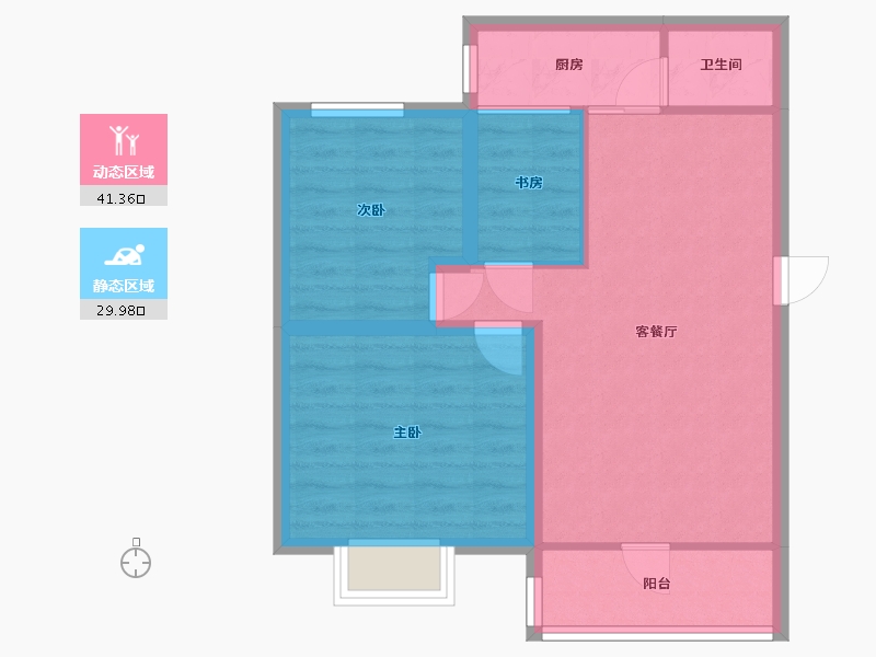 广东省-深圳市-竹园小区(南区)-63.64-户型库-动静分区