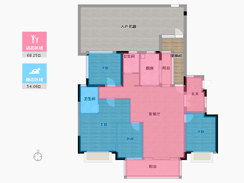 广西壮族自治区-柳州市-保利明玥山语-128.00-户型库-动静分区