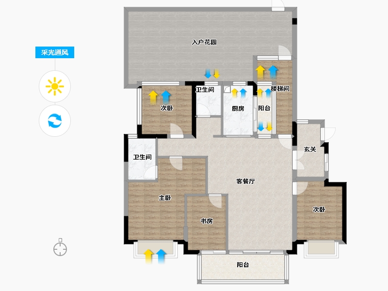 广西壮族自治区-柳州市-保利明玥山语-128.00-户型库-采光通风