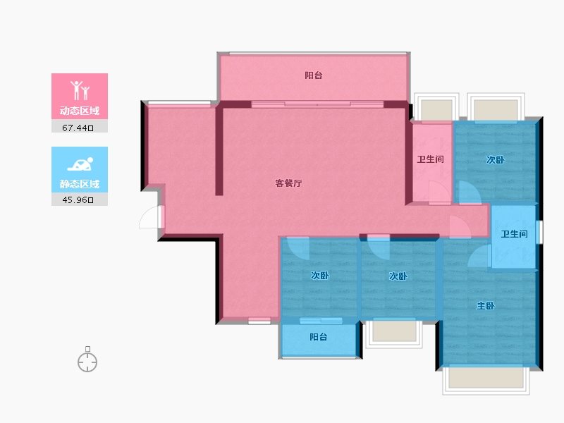 广西壮族自治区-来宾市-裕达桂中府-109.94-户型库-动静分区