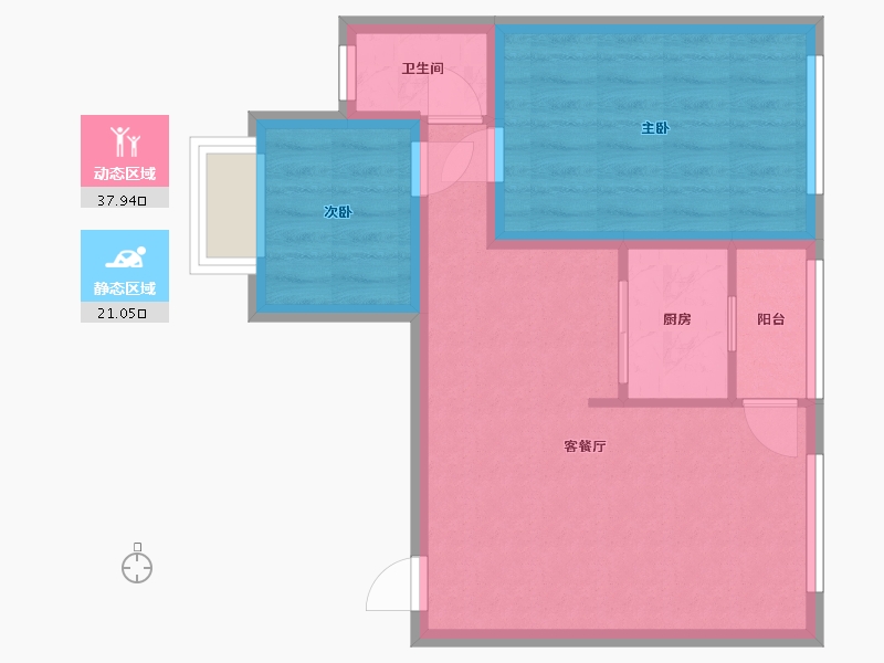 广东省-深圳市-碧荔花园-52.27-户型库-动静分区