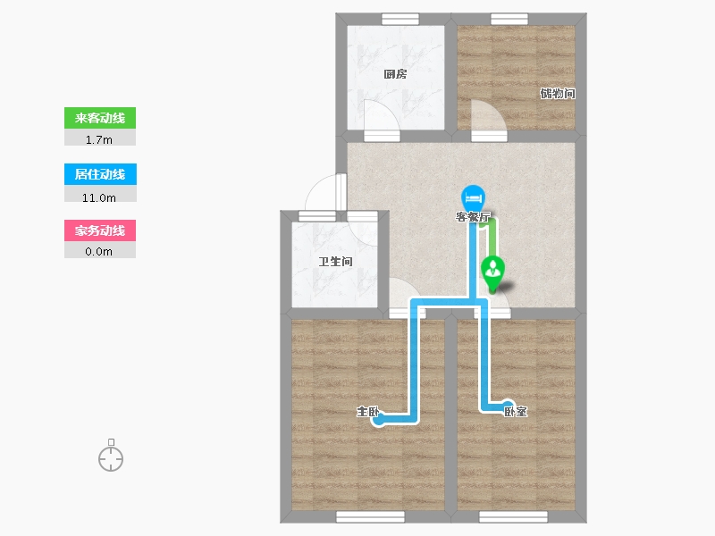 山东省-烟台市-白石新城-57.32-户型库-动静线