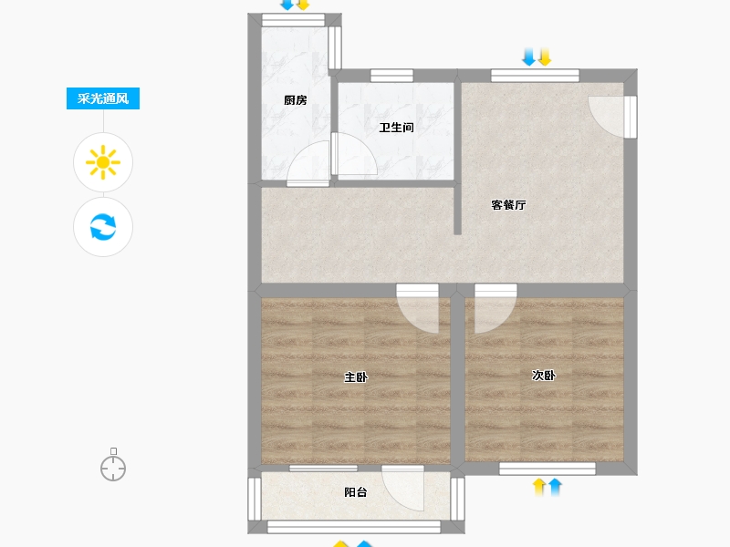 广东省-深圳市-越众小区-49.97-户型库-采光通风