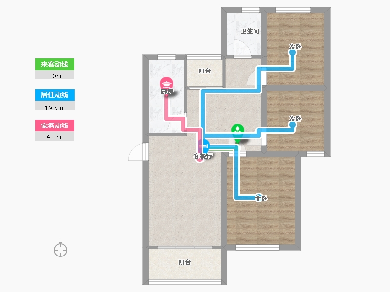 广东省-深圳市-吉莲大厦-69.59-户型库-动静线