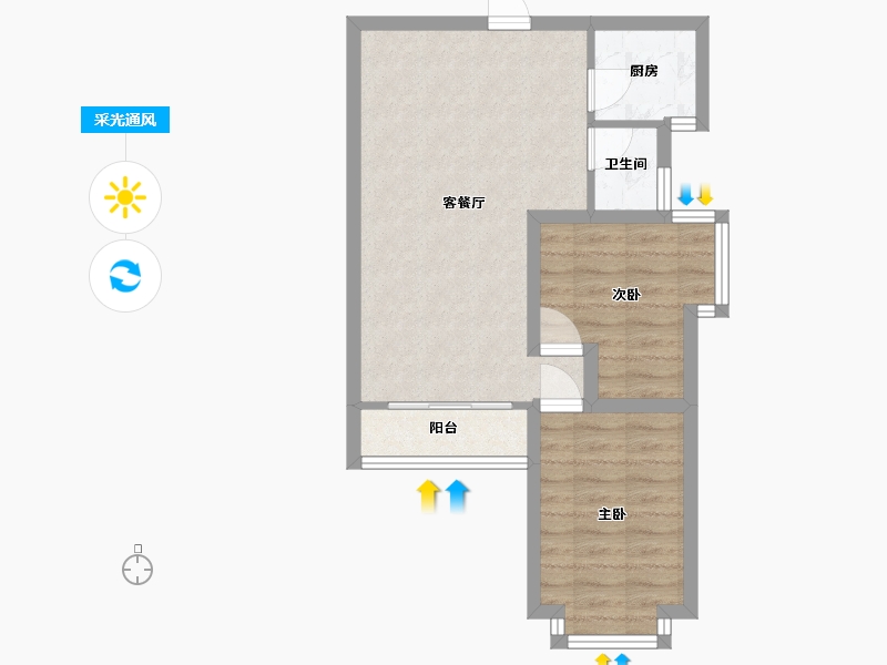 广东省-深圳市-百花园（一期）-54.09-户型库-采光通风