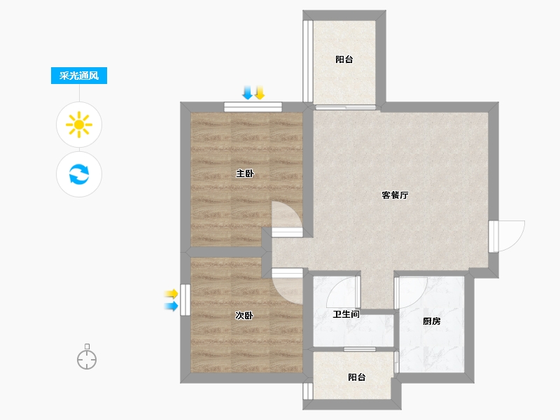 广东省-深圳市-东怡大厦-48.90-户型库-采光通风