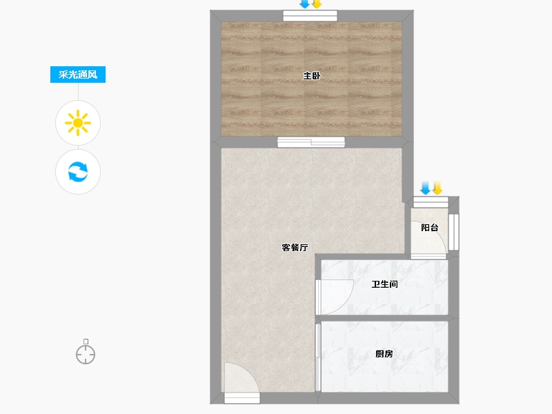 广东省-深圳市-彩福大厦-36.23-户型库-采光通风