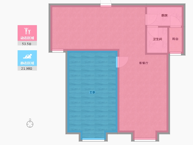 广东省-深圳市-彩福大厦-68.20-户型库-动静分区