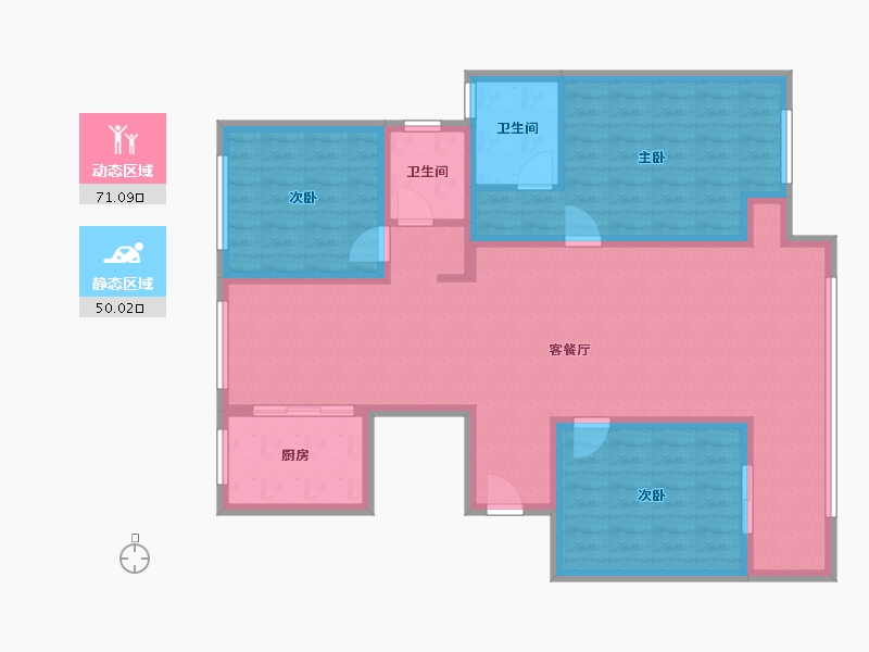 河南省-郑州市-郑西建业联盟新城-102.40-户型库-动静分区