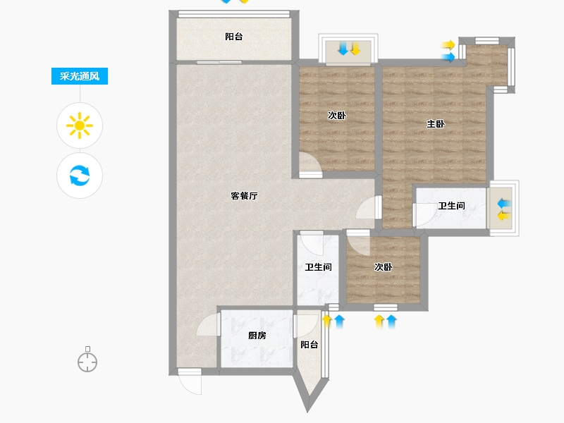 广东省-深圳市-天健阳光华苑-91.01-户型库-采光通风