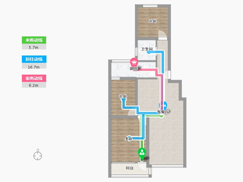 广东省-深圳市-长城一花园-68.77-户型库-动静线