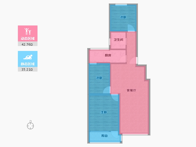 广东省-深圳市-长城一花园-68.77-户型库-动静分区