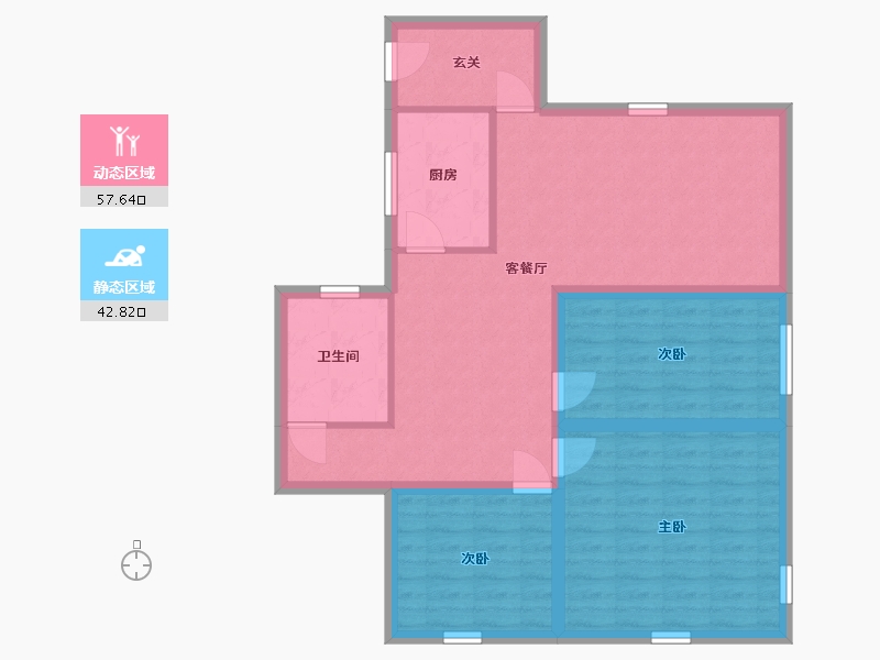 广东省-深圳市-南天二花园-90.11-户型库-动静分区