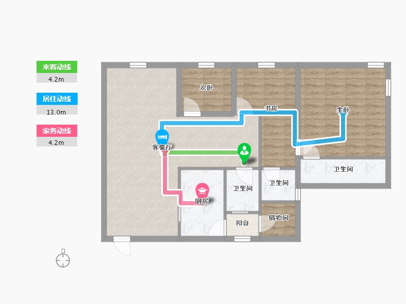 广东省-深圳市-东海花园（一期）-88.42-户型库-动静线