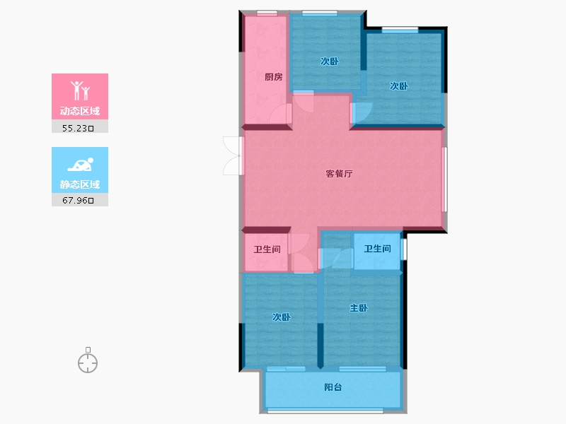 山东省-临沂市-翡翠花漾-109.90-户型库-动静分区