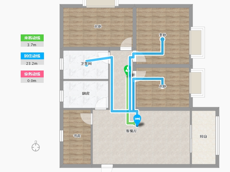 广东省-深圳市-桑达雅苑-95.98-户型库-动静线