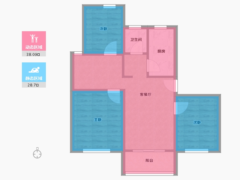 广东省-深圳市-吉莲大厦-58.68-户型库-动静分区