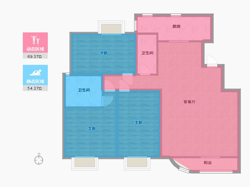 广东省-深圳市-福涛东园-111.92-户型库-动静分区