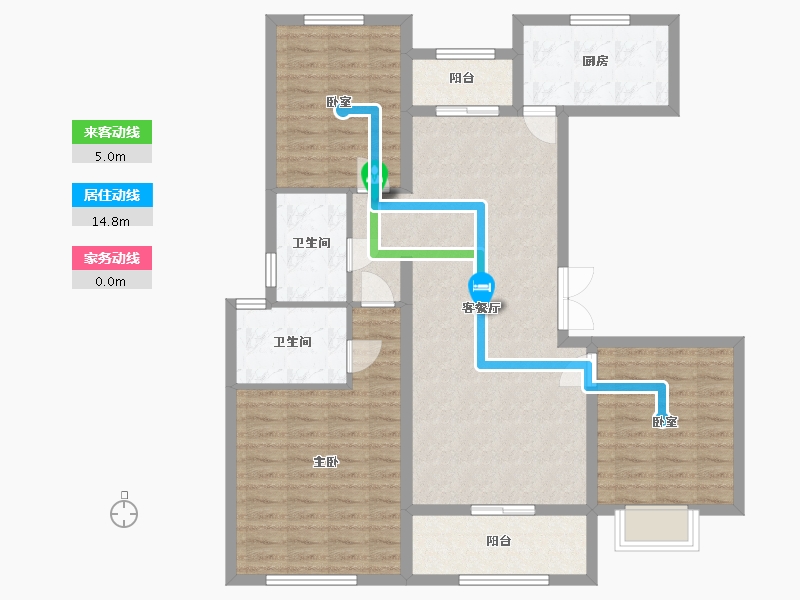 河南省-安阳市-嘉洲雅舍-106.40-户型库-动静线