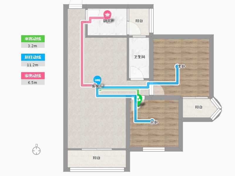 广东省-深圳市-梅兴苑(北区)-61.01-户型库-动静线