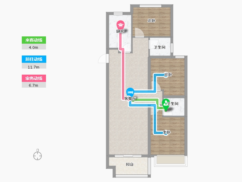 河南省-鹤壁市-偕创富华苑-86.38-户型库-动静线