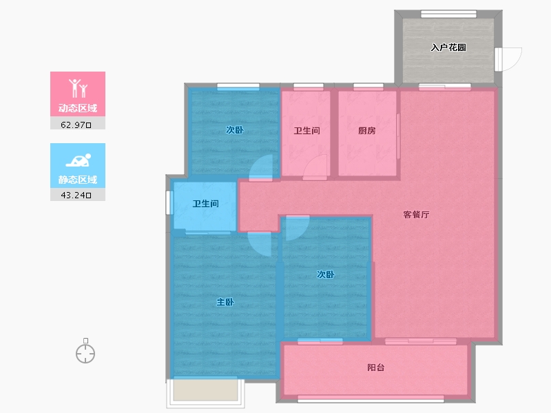 湖北省-咸宁市-崇阳壹号院-102.21-户型库-动静分区