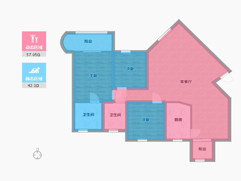 广东省-深圳市-中海华庭-88.40-户型库-动静分区