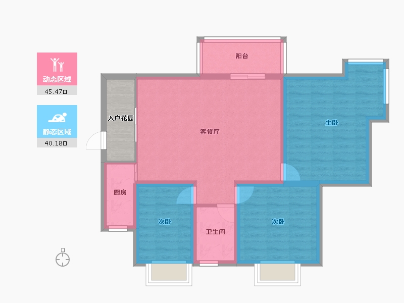 广东省-深圳市-正兆景嘉园-80.80-户型库-动静分区