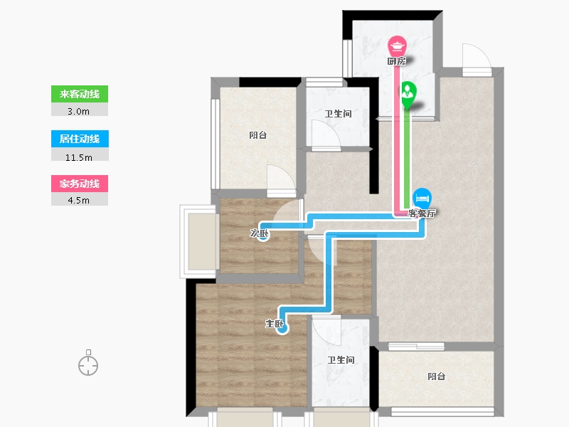 广东省-深圳市-电建洺悦府-65.53-户型库-动静线