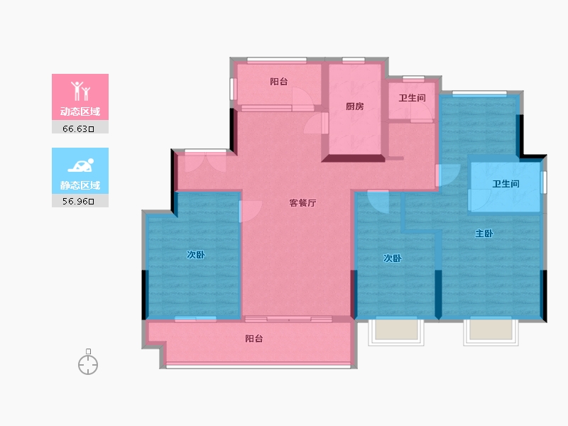 湖南省-长沙市-中梁首府-137.00-户型库-动静分区