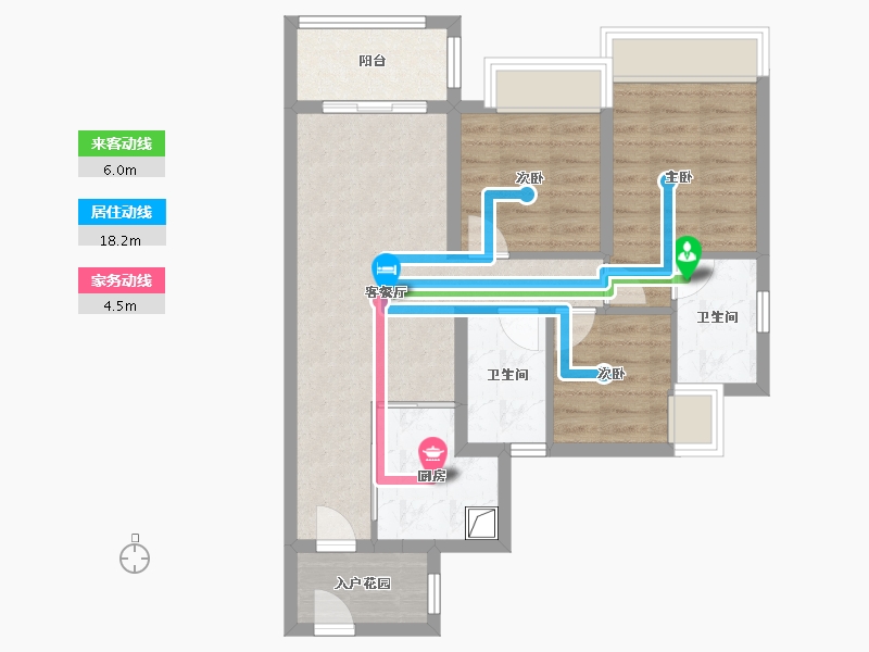 广东省-广州市-万科城市之光-73.60-户型库-动静线