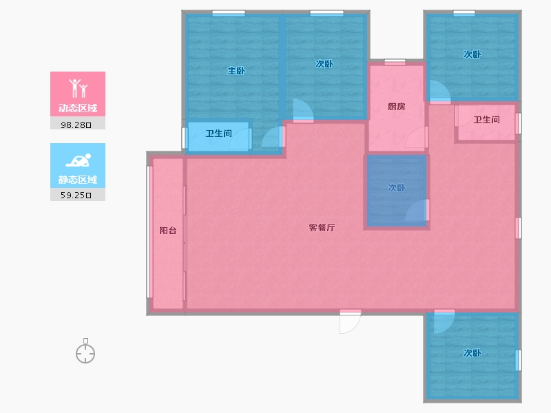 广东省-深圳市-中港城-137.20-户型库-动静分区