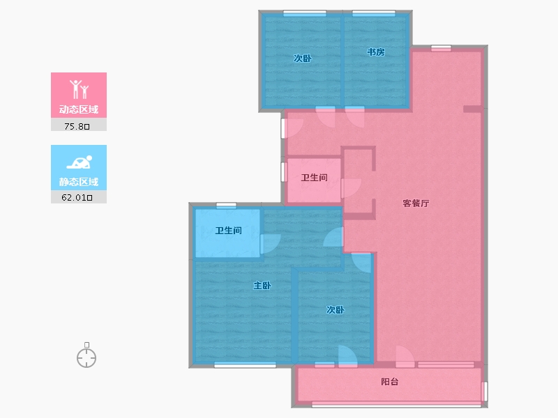 山东省-济南市-中海云著-124.00-户型库-动静分区