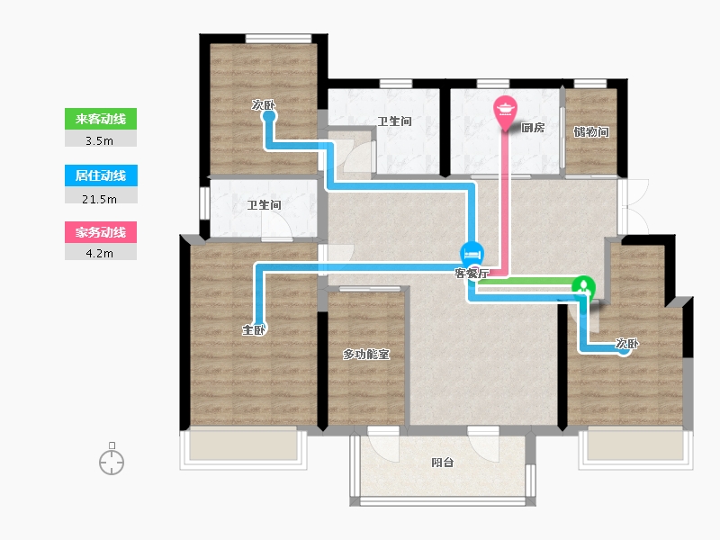 湖北省-孝感市-望度山月-112.00-户型库-动静线