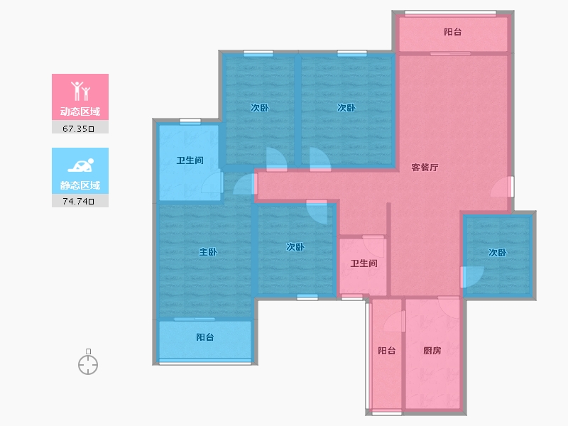 广东省-深圳市-高正豪景-126.38-户型库-动静分区