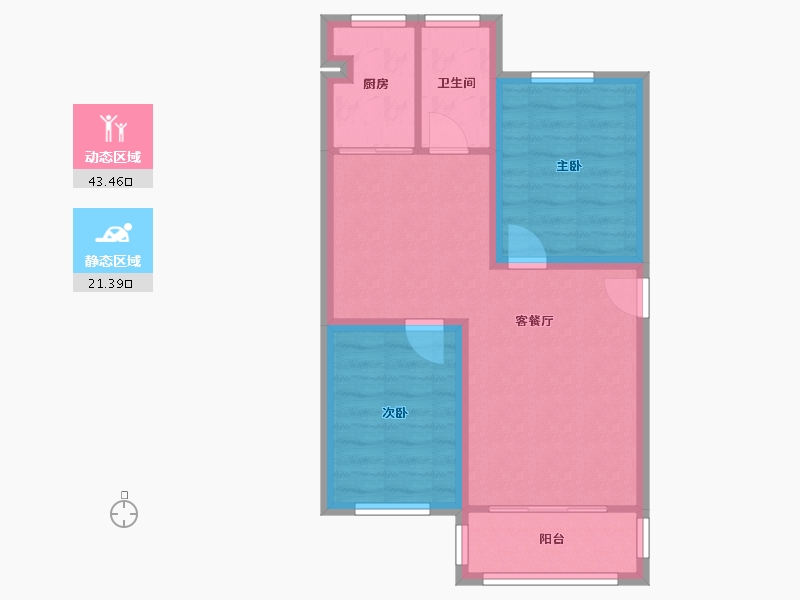 广东省-深圳市-福田花园-57.57-户型库-动静分区