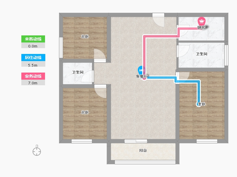 广东省-深圳市-合众豪庭-86.24-户型库-动静线