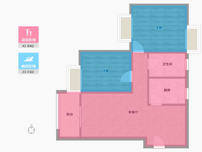 广东省-深圳市-深房传麒山-58.50-户型库-动静分区