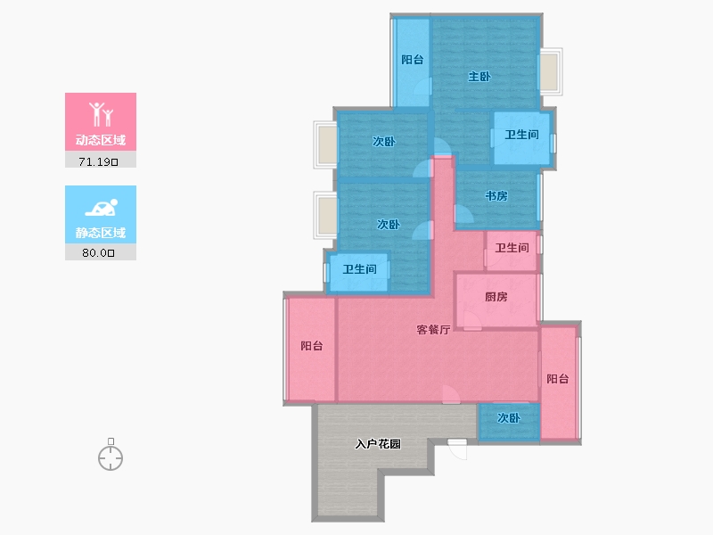 广东省-深圳市-深房传麒山-156.49-户型库-动静分区