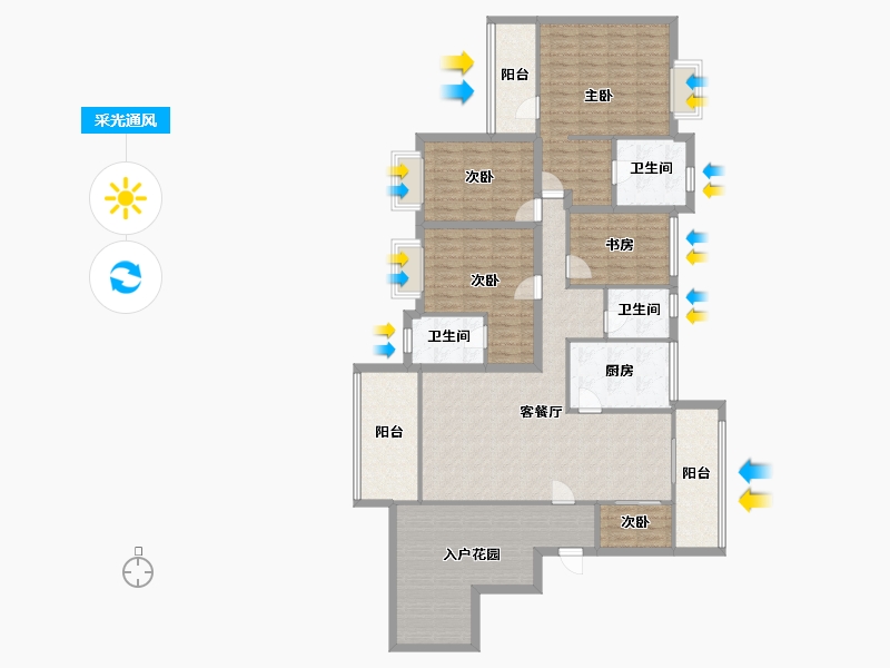 广东省-深圳市-深房传麒山-156.49-户型库-采光通风