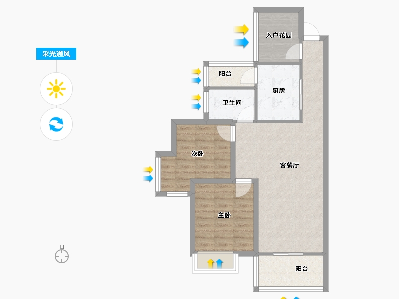 广东省-深圳市-深房传麒山-70.24-户型库-采光通风