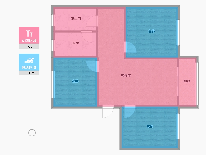 广东省-深圳市-吉莲大厦-69.90-户型库-动静分区