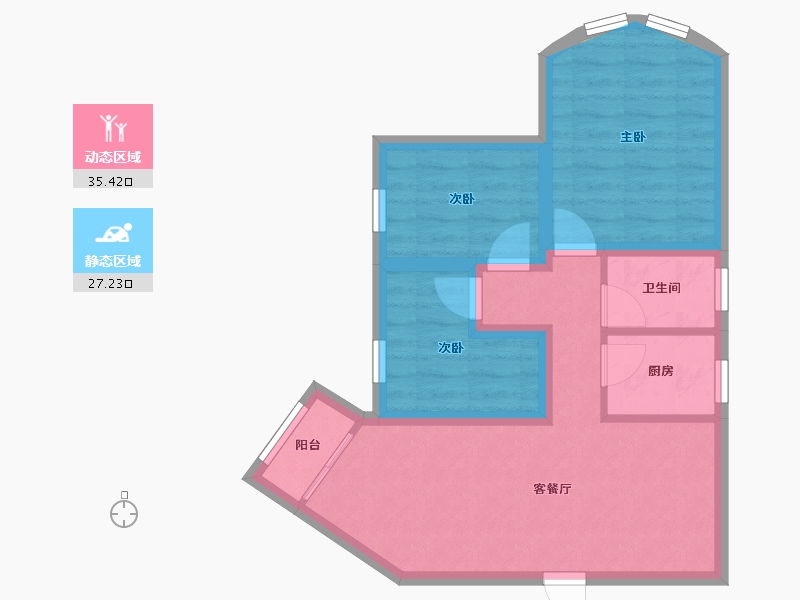 广东省-深圳市-高科利大厦-55.18-户型库-动静分区