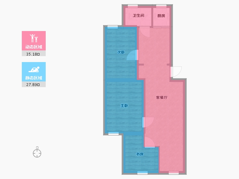 广东省-深圳市-建业南区(建业小区南区)-55.55-户型库-动静分区