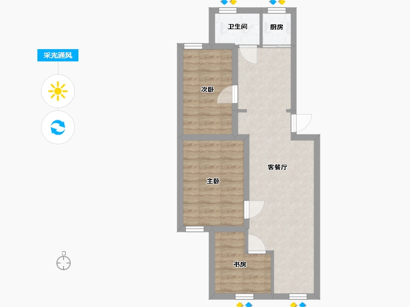 广东省-深圳市-建业南区(建业小区南区)-55.55-户型库-采光通风