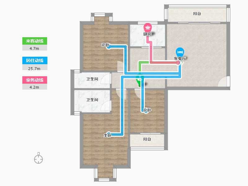 福建省-泉州市-溜溪花园-95.00-户型库-动静线