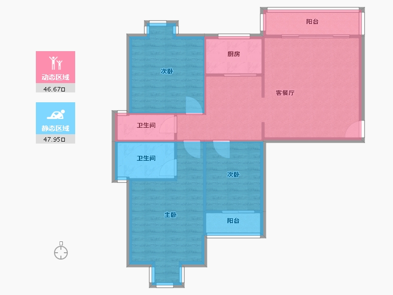 福建省-泉州市-溜溪花园-95.00-户型库-动静分区