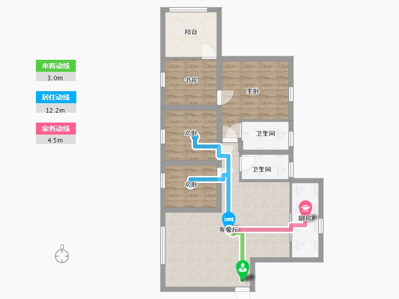 广东省-深圳市-鸿运阁-82.96-户型库-动静线