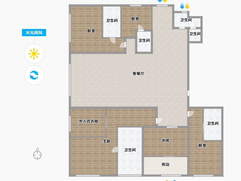 广东省-深圳市-深业上城-376.00-户型库-采光通风