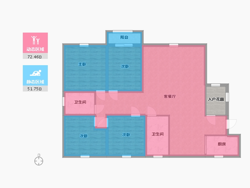 广东省-深圳市-金地香蜜山-115.76-户型库-动静分区